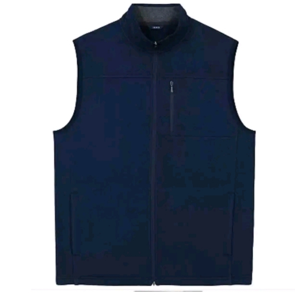 NEW! IZOD Big & Tall Men's Navy Fleece Vest 2XL.
